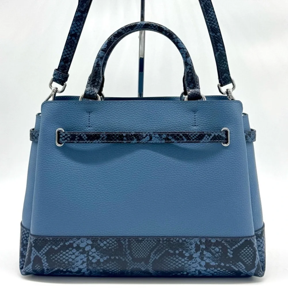 Michael Kors Large Reed Satchel Crossbody Bag & Matching Snap Wallet Denim